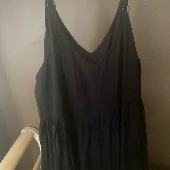 Black Tropical Escape Midi Dress By The Avenue Plus SZ 22/24 - Picture 5 of 8